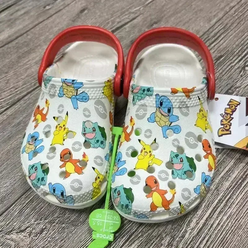Sandalias elegantes de Pokémon para niños y niñas, ideales para la playa, el verano y el hogar. Pikachu y Squirtle.