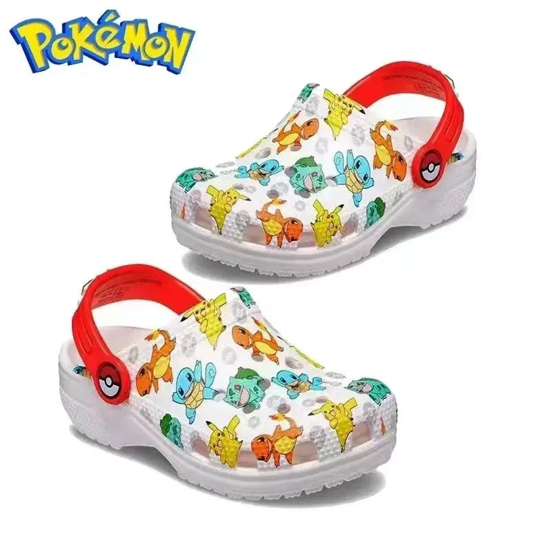 Sandalias elegantes de Pokémon para niños y niñas, ideales para la playa, el verano y el hogar. Pikachu y Squirtle.