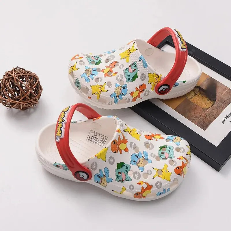 Sandalias elegantes de Pokémon para niños y niñas, ideales para la playa, el verano y el hogar. Pikachu y Squirtle.