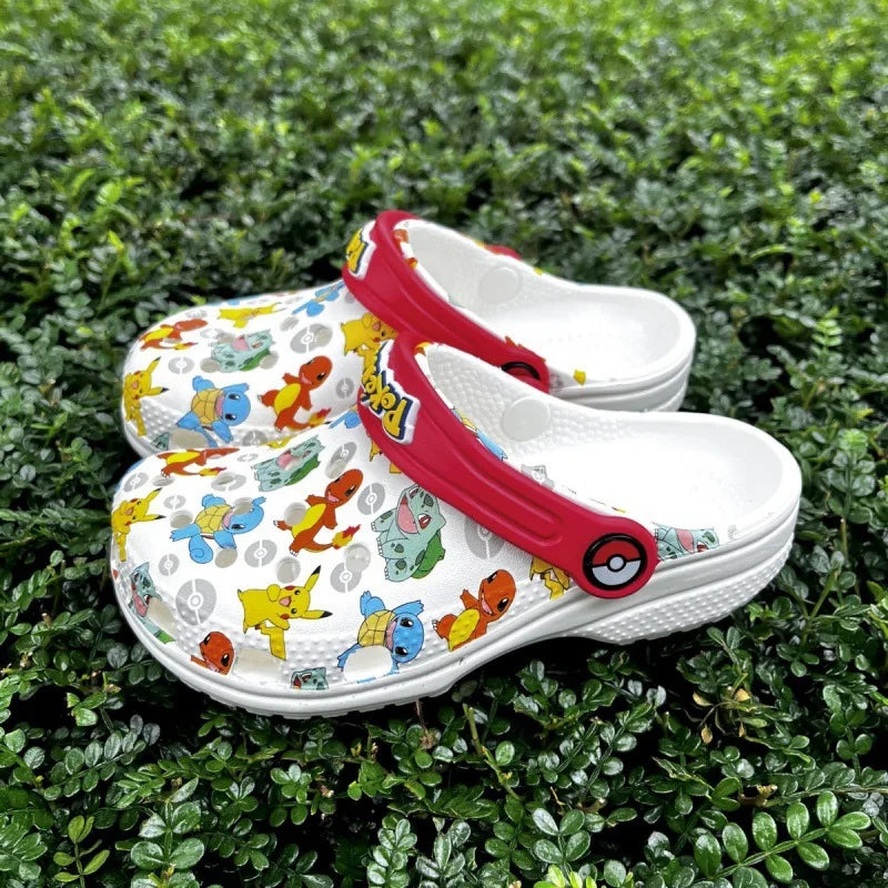 Sandalias elegantes de Pokémon para niños y niñas, ideales para la playa, el verano y el hogar. Pikachu y Squirtle.