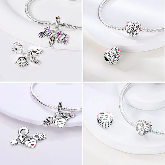 Breloques Cœur Argent 925  – Compatible Bracelets – Bijoux